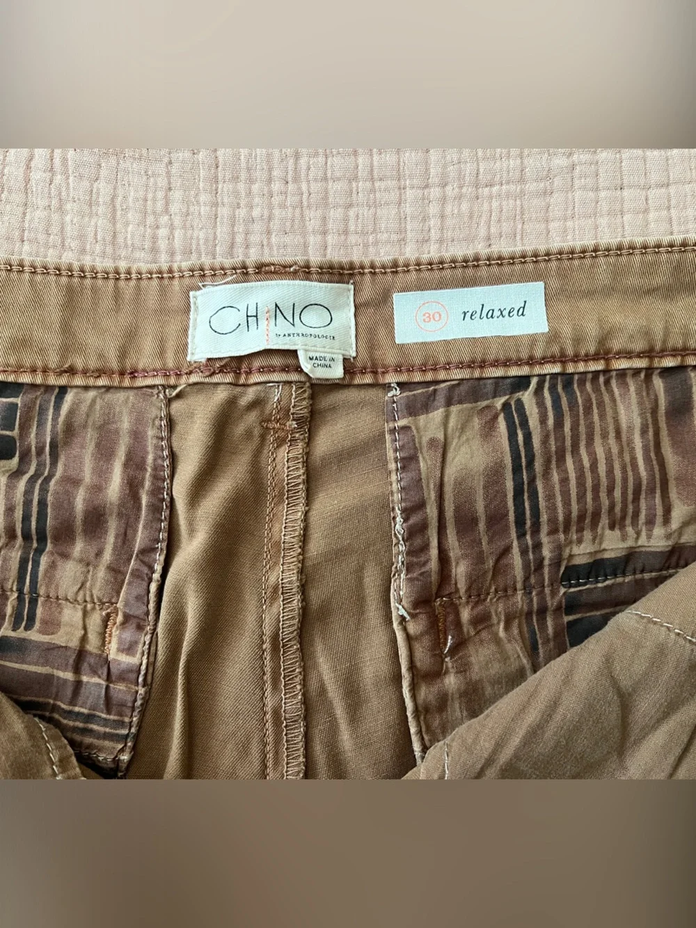 Anthropologie Khaki Chino Shorts